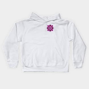 small pink pocket size pixelated mandala Kids Hoodie